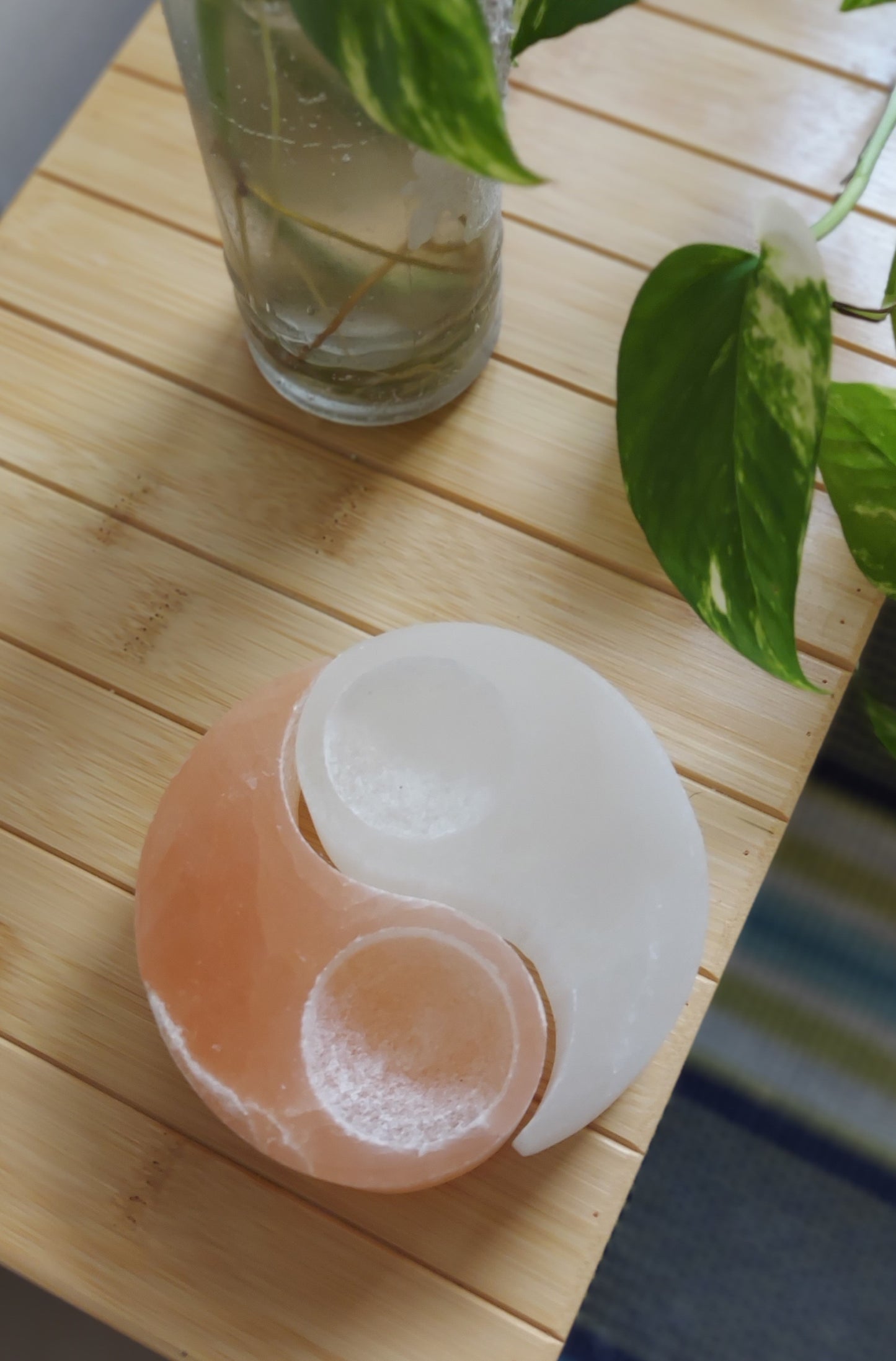 Selenite Tea Light + Votive Holders